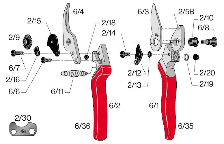 Boulon 6/8 + crou dent 2/9 - 6/94